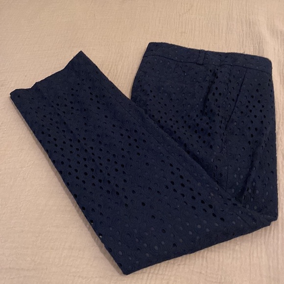 Banana Republic HAMPTON NAVY ISLET PREPPY COTTON PANT . Size 8 . - Picture 1 of 12
